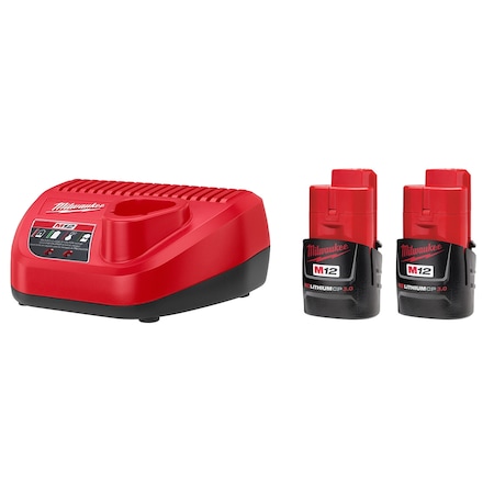 Milwaukee Tool 2-Pack Of M12 3.0 Cp 12V Batteries Sta 48-11-2432P